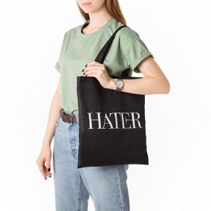 Сумка-шопер Hater 35х0,5х40 см, отд без молнии, без подкладки, цвет чёрный