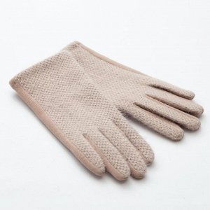 Перчатки женские MINAKU "Леди", размер 6,5, цвет бежевый