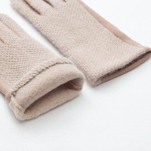 Перчатки женские MINAKU "Леди", размер 6,5, цвет бежевый