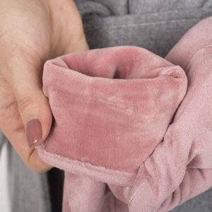 Перчатки женские безразмерные, с утеплителителем, для сенсорных экранов, цвет розовый