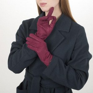 Перчатки женские безразмерные, без утеплителя, для сенсорных экранов, цвет красный