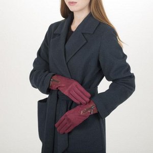 Перчатки женские безразмерные, с утеплителителем, для сенсорных экранов, цвет красный