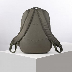 Рюкзак туристический, 28 л, 2 отдела на молниях, 2 наружных кармана, 2 боковых сетки, цвет оливковый