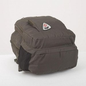 Рюкзак туристический, 21 л, 2 отдела на молниях, 2 наружных кармана, 2 боковые сетки, цвет зелёный