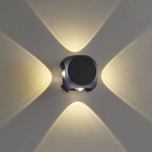 4222/8WL HIGHTECH ODL21 187 черн/металл Настенный светильник IP54 LED 8W 716Лм 3200K MIKO