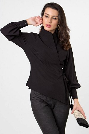 Блуза &quot;Идеальная асимметрия&quot; (черная) Б1702