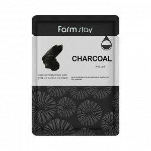 [Farmstay] Тканевая маска с экстрактом угля 23 мл/ Visible Difference Charcoal Mask Sheet 23 ml