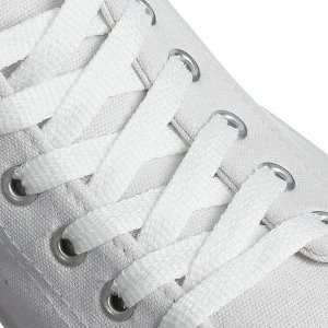 Шнурки для обуви, плоские, 8 мм, 70 см,  цвет белый
