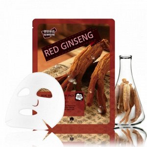 [MAY ISLAND] Маска для лица тканевая с экстрактом красного женьшеня 25 мл/Real Essence Red Ginseng Mask Pack 25 ml