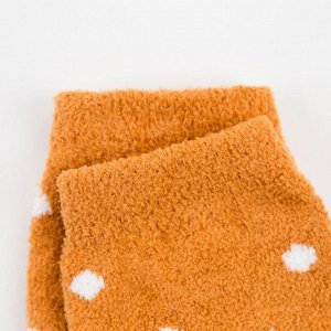 Носки женские махра-пенка «Дед мороз с мешком» цвет коричневый, р-р 23-25 (36-40)