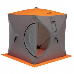 Палатка зимняя Helios куб, 1,8 ? 1,8 м, цвет orange lumi/gray