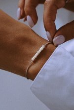 Серебряный браслет с культивированным жемчугом &quot;Base Pearl&quot;