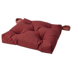 MALINDA МАЛИНДА Подушка на стул, темный коричнево-красный40x38x7.0 см