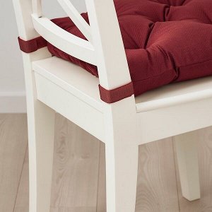 MALINDA МАЛИНДА Подушка на стул, темный коричнево-красный40x38x7.0 см