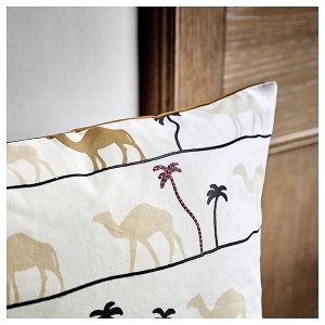 TILLTALANDE ТИЛЛТАЛАНДЕ Чехол на подушку, орнамент «верблюд»/коричневый50x50 см