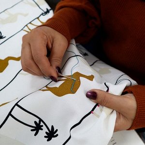 TILLTALANDE ТИЛЛТАЛАНДЕ Чехол на подушку, орнамент «верблюд»/коричневый50x50 см
