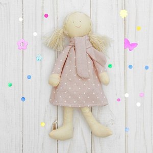 Мягкая игрушка-подвеска кукла «Блондинка», в шарфике, цвета МИКС