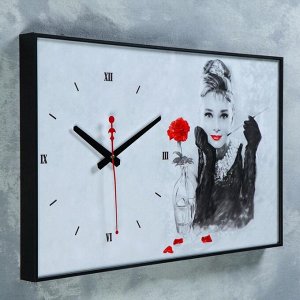 Часы настенные, серия: Люди, "Одри Хепберн", 57х35х4