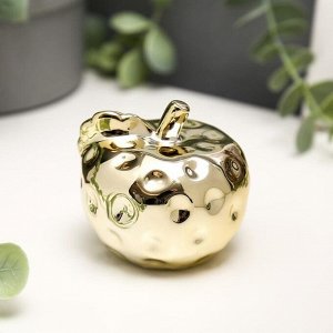 Сувенир керамика "Яблоко" золото 5.5х5.5х5.5 см