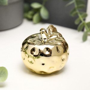 Сувенир керамика "Яблоко" золото 5.5х5.5х5.5 см