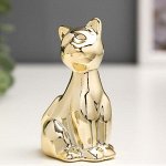 Сувенир керамика &quot;Котёнок&quot; золото 7,8х4,8х4 см