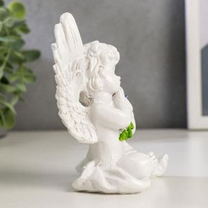 Сувенир полистоун "Белоснежный ангел с лавандой" МИКС 11х8х7 см