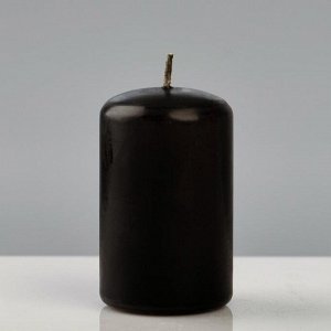 Свеча - цилиндр "Колор". 5?8 см. чёрный
