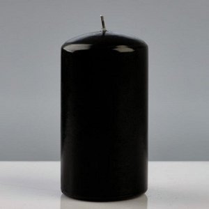 Свеча - цилиндр лакированная, 7?13 см, чёрная