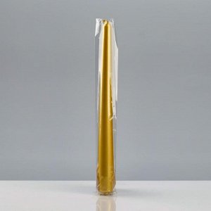 Свечи античные лакированные №40, 2,2?23 см, золотой металлик