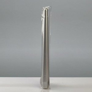Свечи античные лакированные №40, 2,2?23 см, серебряный металлик