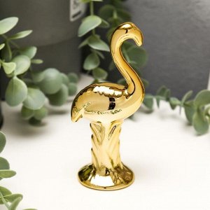 Сувенир керамика "Фламинго" золото 12х5,2х4 см