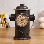 Часы настольные &quot;Пожарный гидрант&quot;, плавный ход, 30 х 22 см, d=10 см