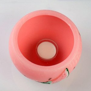 Подсвечник / лампион круглый "Арбуз", 14,4?10 см, розовый