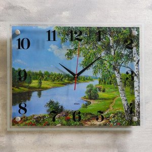 Часы настенные, серия: Природа, "Река", 35х45  см, в ассортименте