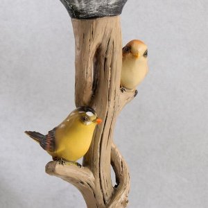 Сувенир полистоун подсвечник "Птички на дереве" 29,5х9х9 см