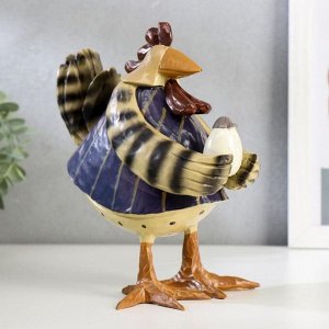 Сувенир полистоун "Курица в сарафане, с яйцом" 20,5х18,5х13,5 см