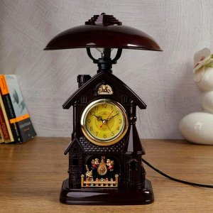 Часы-светильник с будильником,1 АА, дискретный ход, d=6 см