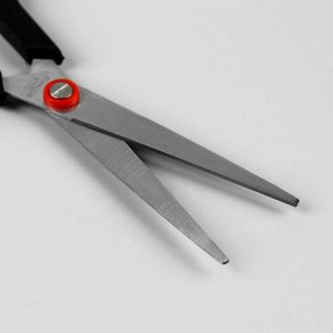 Ножницы парикмахерские с упором, лезвие — 7,5 см, цвет чёрный