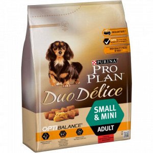 Pro Plan Duo Delice Small&Mini сухой корм для собак мелких пород Лосось/рис 2,5кг АКЦИЯ!