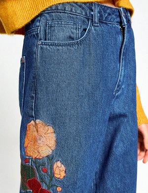 Джинсы с вышивкой Fahriye Evcen For Koton Jeans