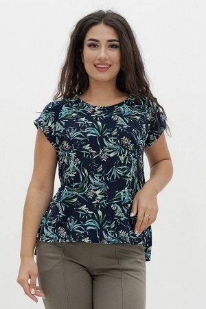 Блузка женская Шабо-ЦЗ (Цветы зеленые)