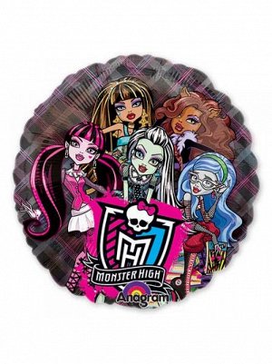 Фольга шар джамбо monster high р30"/75 см