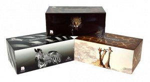 Салфетки в коробке  INSHIRO SilkFlower "Animal collection"   2-х. сл.белые (250 шт.)
