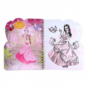 Книжка для рисования водой «Принцессы», с маркером