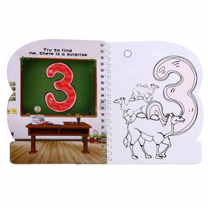 Книжка для рисования водой «Учим цифры», с маркером