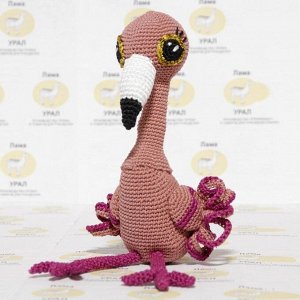 Набор для вязания игрушки "Фламинго Розалия" 23х12 см