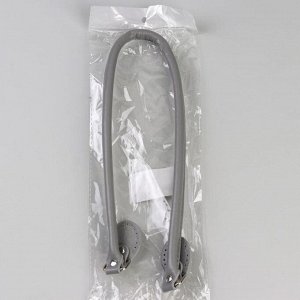 Ручка для сумки, 60 * 1 см, с пришивными петлями 3,5 см, цвет серый/серебряный
