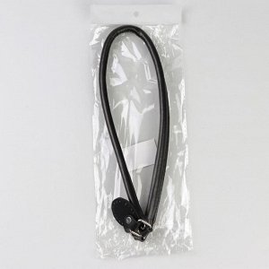 Ручка для сумки, 60 * 1 см, с пришивными петлями 3,5 см, цвет чёрный/серебряный