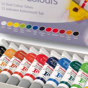 Акварель художественная набор в тубе 12 цветов по 5мл Pentel Water Colours