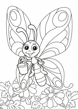 Раскраска-лайт А5 "Бабочки"